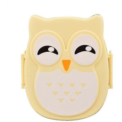 Boîte à lunch hibou, boîte de rangement alimentaire, boîte bento portable violette, contenants de préparation de repas réutilisables en plastique, contenants de rangement alimentaires compartimentés