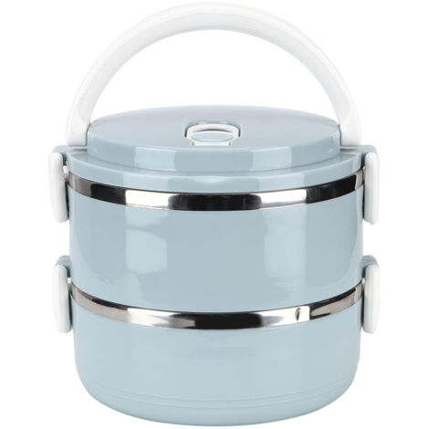 Boîte à Lunch Isotherme Empilable en Acier Inoxydable - JINFGERNE - Contenants Pratiques pour Aliments Chauds, Idéale pour Adultes au Bureau ou en Déplacement