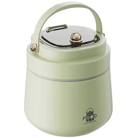 Boîte à lunch isotherme en acier inoxydable avec cuillère et fourchette, sac isotherme --