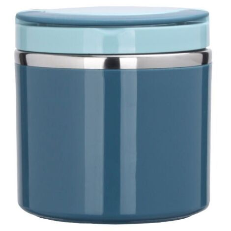 Boîte à lunch isotherme en acier inoxydable bleu avec couvercle hermétique, idéale pour l'école ()