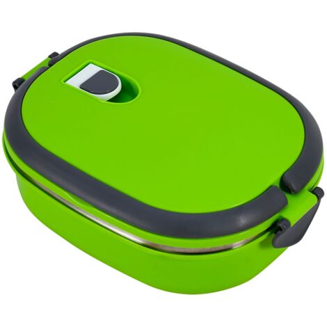 Boîte à lunch isotherme en acier inoxydable pour le stockage des aliments, 1 couche, verte