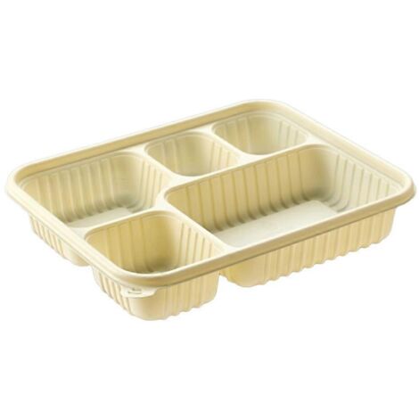 Boîte à lunch jetable, boîte à griller, bol biodégradable de qualité alimentaire C--