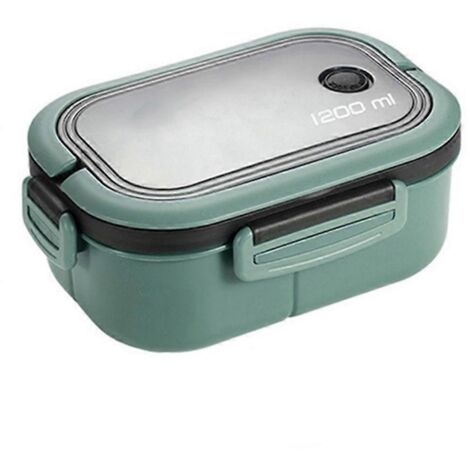 Boîte à lunch mignonne, compartiments portables, boîte à lunch Bento micro-ondable verte