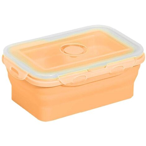 Boîte à lunch pliable en silicone 350 ml/800 ml, légère et portable, idéale pour le bureau ou l'école.