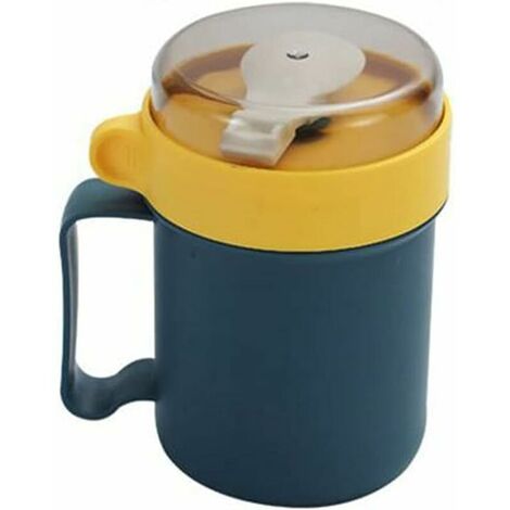 Boîte à lunch portable avec cuillère pliable, bleu