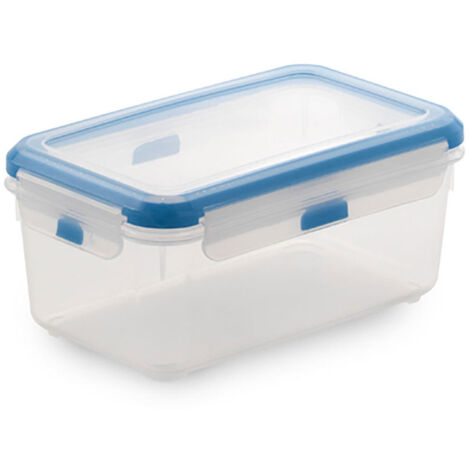 Boîte à lunch rectangulaire « Super Lock » sans BPA avec couvercle anti-fuite 19,6 x 11,2 x 8,1 cm (capacité 1 l)