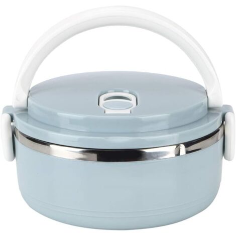 Boîte À Lunch Thermique - 1 Unité - Acier Inoxydable - Étanche Monocouche - Bureau École Voyage - Bleu
