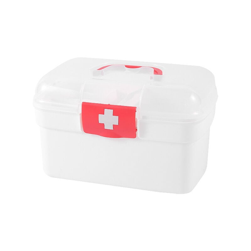 Boîte à médicaments domestique en plastique, boîte de rangement de médicaments ménagers, boîte médicale d'urgence pratique de grande capacité