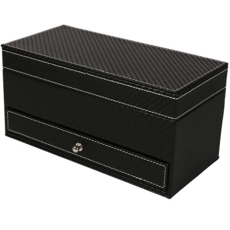 Boîte à montres -1Pc Boîte de rangement pour montres en cuir de haute qualité à 4 fentes