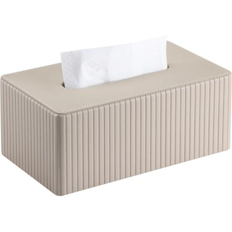Boîte à Mouchoirs Rectangulaire En Cuir PVC Imperméable – Design Pliable – Pour Maison, Bureau, Voiture