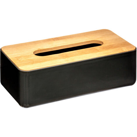 Boite à mouchoir naturel Noir 26x13.2x8.5 cm