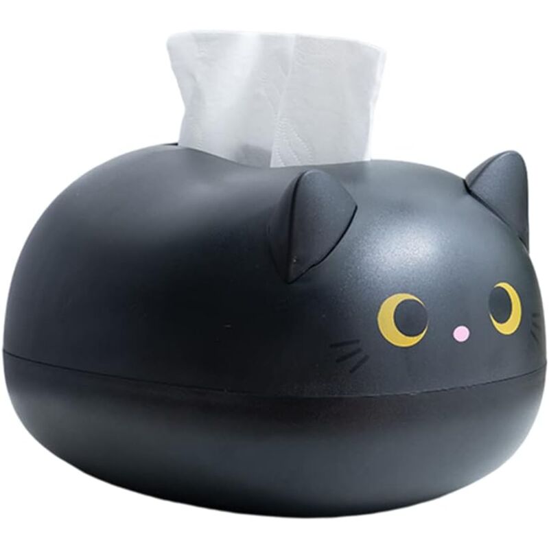 Boîte à mouchoirs chat Kawaii 22x16x13cm - Design unique pour salle de bain, salon, chambre, voiture et bureau - Accessoires de salle de bain - Boîte