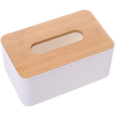 Boîte à mouchoirs de bureau simple en bois, boîte de rangement pour papier, cadeau pour la maison ou la voiture