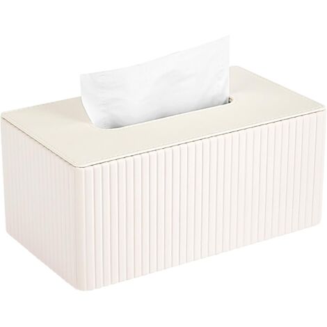 Boîte à mouchoirs en cuir PU, porte-mouchoirs rectangulaire, boîte à mouchoirs, convient pour la décoration et le rangement à la maison, en voiture et au bureau (2513,59,5cm)