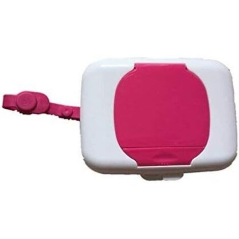 Boîte à mouchoirs humides de voyage portable pour bébé (rouge),