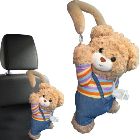 Boîte à mouchoirs pour voiture - Distributeur de serviettes en forme d'ours