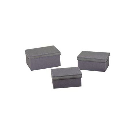 Boîte à mouchoirs rectangulaire grise et argentée 1-3 cm42x30h20