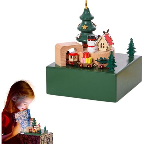 Boîte à Musique Train de Noël,Boîte à Musique de Noël Présentoirs de