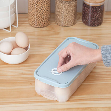 Boîte à œufs réfrigérée Boîte de rangement d'œufs thickened plastic compacte pour réfrigerateur/frigo cuisine - 160g multicolore