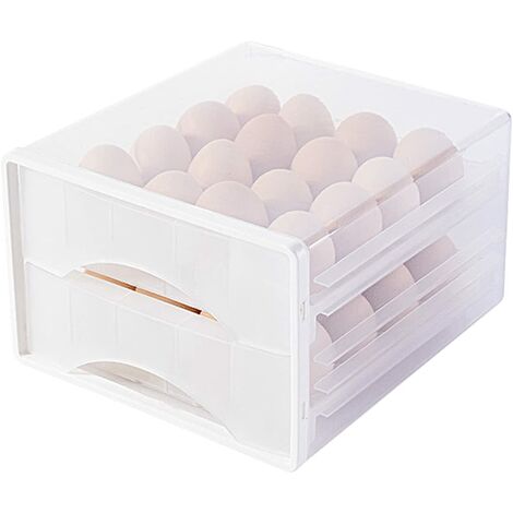 Boîte à oeufs tiroir Boîte Rangement Doeufs boite a oeufs en plastique pour stocker le conteneur doeufs 1 pièces (22,5 24 14cm)