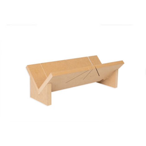 Boîte à onglet pour moulures et corniches – Matériaux polystyrène et polyuréthane – Dimensions 149 x 213 x 444 mm – Résultat professionnel – Decoflair - BOIS 149 X