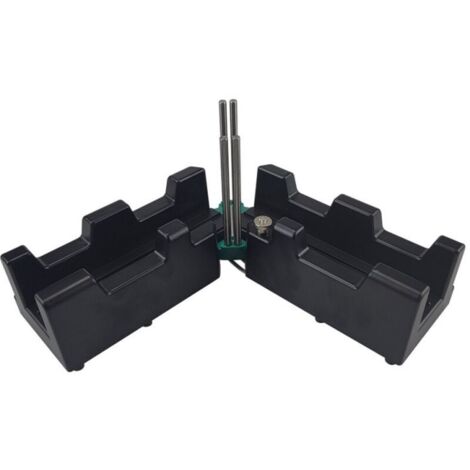 Boîte à onglets 2 en 1 pour plinthes jusqu'à 100 mm – Angles 85 à 180° – Découpe précise avec broches de guidage intégrées