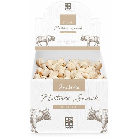 Boîte à os à noeuds blanche pour chiens