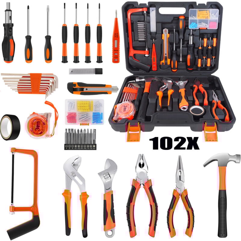 Boîte à outils 102 pièces boîte à outils outils outils à main