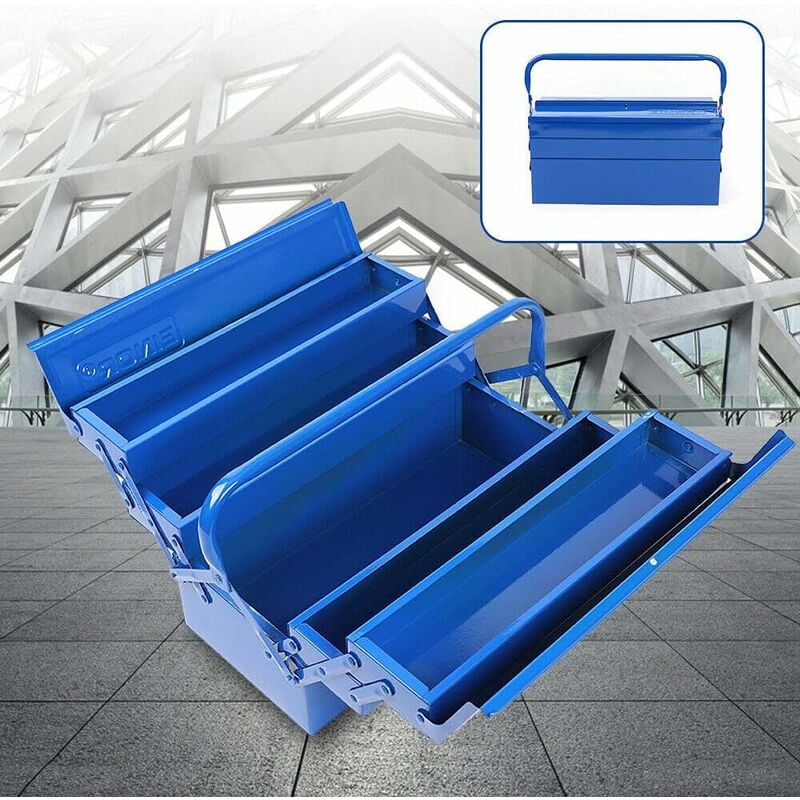 Gojoy - Boîte à outils 400x200x210mm boîte à outils avec 5 compartiments articulés boîte à outils sans outil boîte à outils de réparation