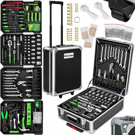Boite à Outils 899 Pièces en Acier Chromé Vanadium et Trolley