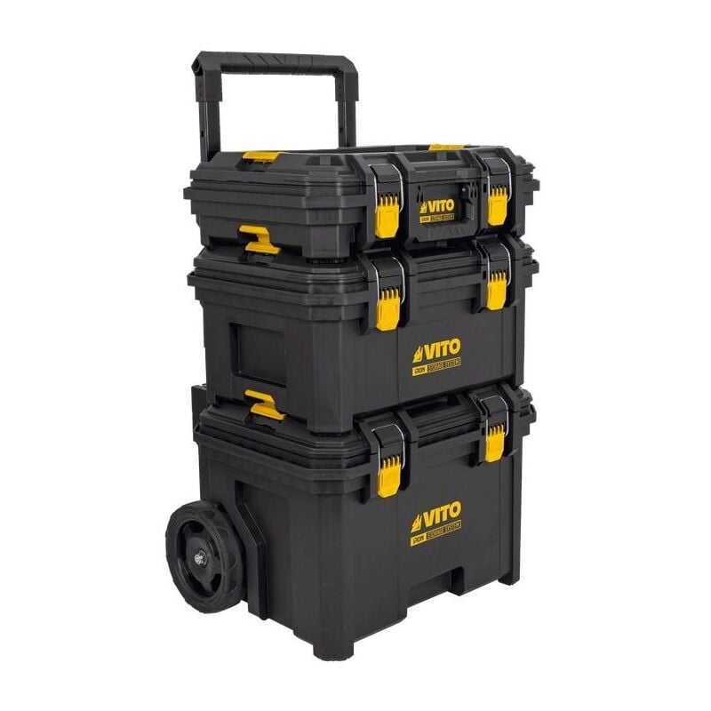 Vito - Servante d'atelier sur roues 3 Caisses à outils Amovibles Servante mobile