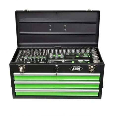 BOÎTE À OUTILS EN MÉTAL 143 PIÈCES ZINC JBM54261