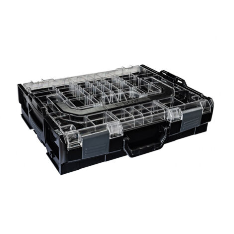 Boîte à outils L-BOXX 102 6100000362 – ABS noir et transparent – Dimensions 445 x 358 x 118 mm – Volume 8,5 litres – Supporte jusqu'à 25 kg – Bs Systems