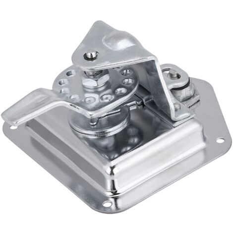Boîte à outils pliable en acier inoxydable avec poignée en T et serrure pour clés de camion remorque