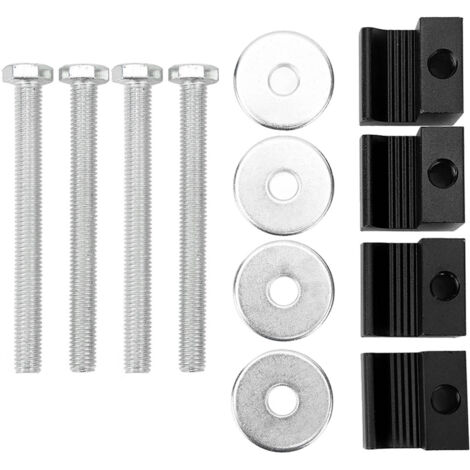 Boîte à Outils pour Camion, Kit D'arrimage, Crochets en J en Aluminium Sécurisés, Pièces Universelles en Acier Inoxydable, Camion de Ramassage 4 Pièces (Black).