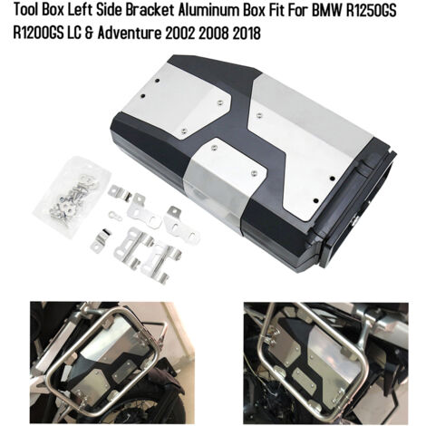 Boîte à outils pour moto Support latéral gauche en aluminium de remplacement pour BMW R1250GS R1200GS LC & Adventure 2002 2008 2018