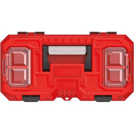 Boîte à outils Titan Plus50 - Noir/Rouge - Organisateur pratique - 25L de capacité
