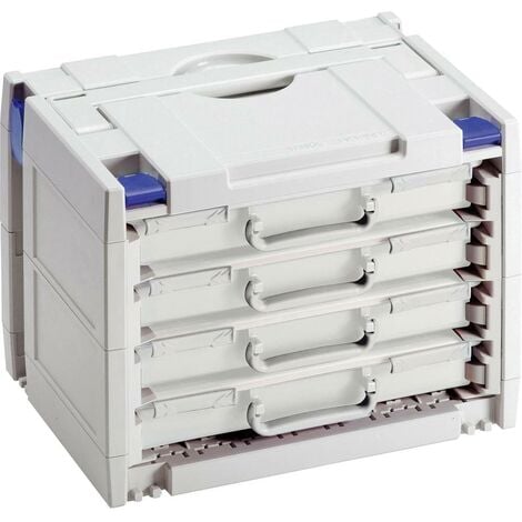 Boîte à outils vide Tanos Rack-systainer IV 80590041 plastique, ABS (L x l x H) 400 x 300 x 315 mm - gris clair (RAL 7035)