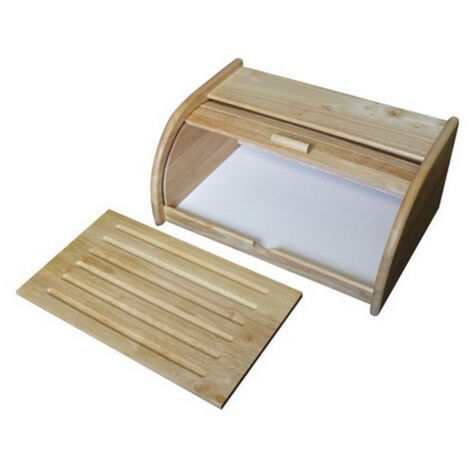 Boîte à pain 40cm + planche hévéa - Metaltex - 9043510080
