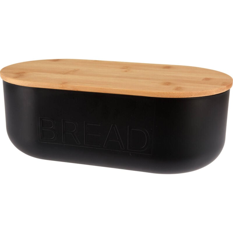 Boîte à pain avec couvercle en bambou, 35 x 19 x 12 cm