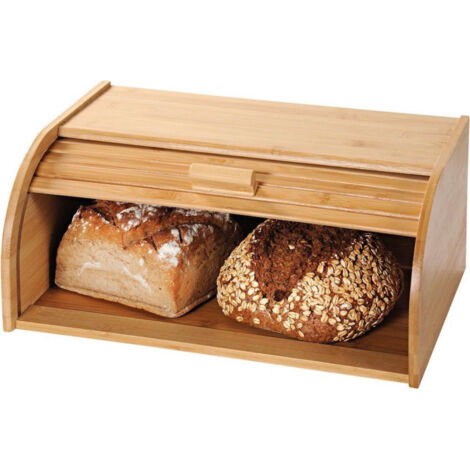 Boîte à pain en bambou FSC® 40x27x16,9 cm – Volet roulant pour conservation optimale – Design écologique et pratique – Kesper