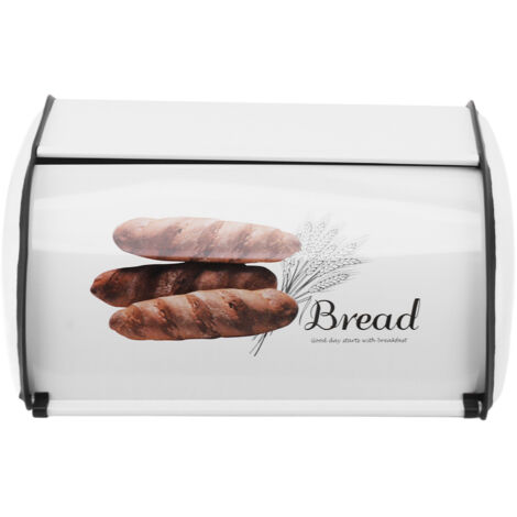 Boîte à pain en fer multifonctionnelle, petit tambour avec couvercle rabattable et tiroir extractible pour rangement cuisine