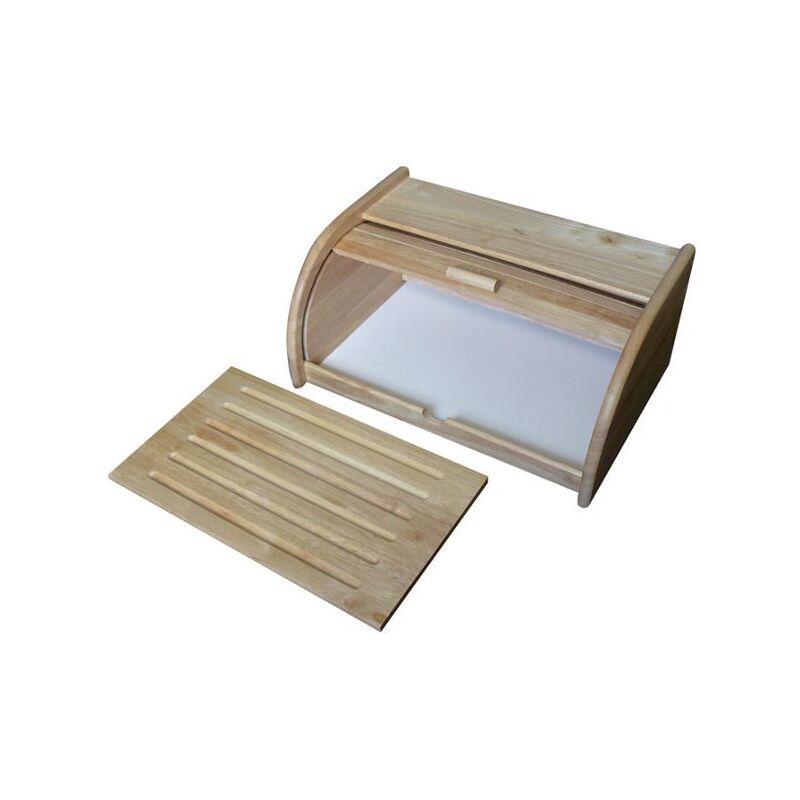 Boîte à pain+planche hevea - Metaltex