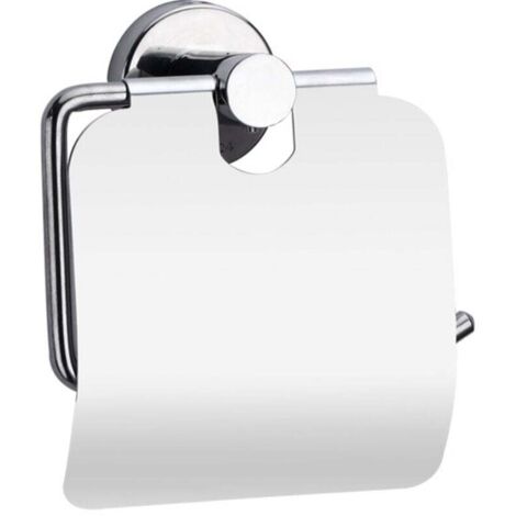 Boîte à papier toilette en acier inoxydable, simple et moderne, porte-rouleau avec protection anti-éclaboussures, sans clous, perforable