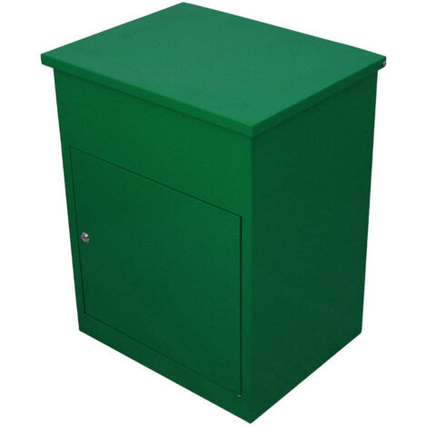 Boîte à Parcels Colis Sécurisée Livraison Colissimo Large Boîte aux Lettres 58 CM Hauteur Verte MonsterShop [5 Clés GRATUITES]