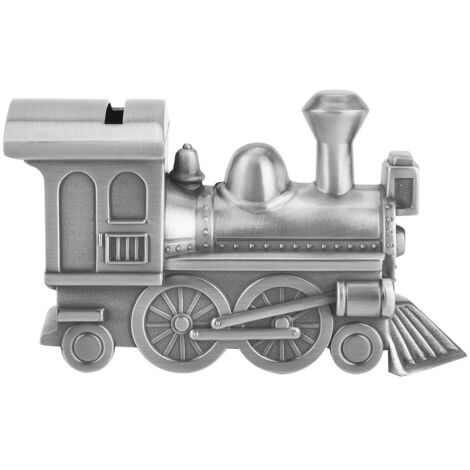Boîte à pièces en alliage de zinc modèle train rétro pour économies et décoration de table