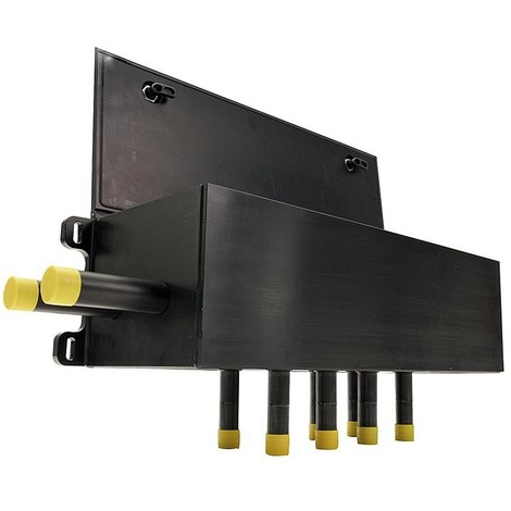 Boite a puits murale pour collecteur avec indicateur de debit 4-20L/m aller/retour-40/32mm, 3 circuits