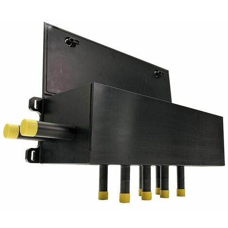 Boite a puits murale pour collecteur avec indicateur de debit 4-20L/m Aller/retour-40/32mm, 7 circuits