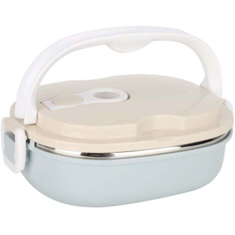 Boîte à sandwich en acier inoxydable hermétique, Boîte à déjeuner isotherme portable avec poignée pour bureau pour Repas Chauds Thermiques Bol Récipient Alimentaire
