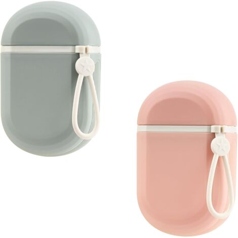 Boîte à savon de voyage, boîte à shampoing solide avec couvercle pour salle de bain, salle de sport, camping, école (vert + rose) 2 pièces